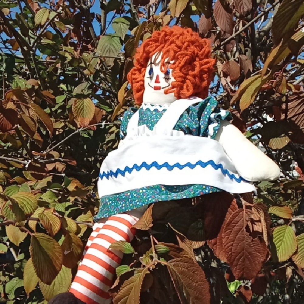 Rag Doll with Red Hair and Striped Legs GUC